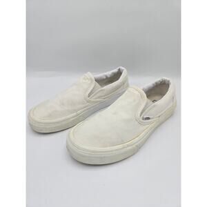 Vans White Classic Canvas Slip On Shoes Unisex Men's 5 / Women's 6.5